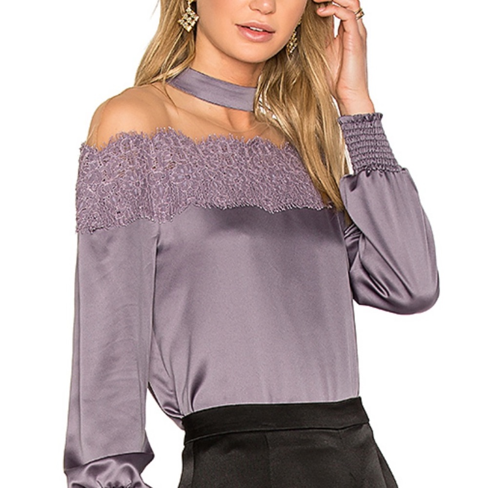 NBD Lavendar and Sheer Blouse